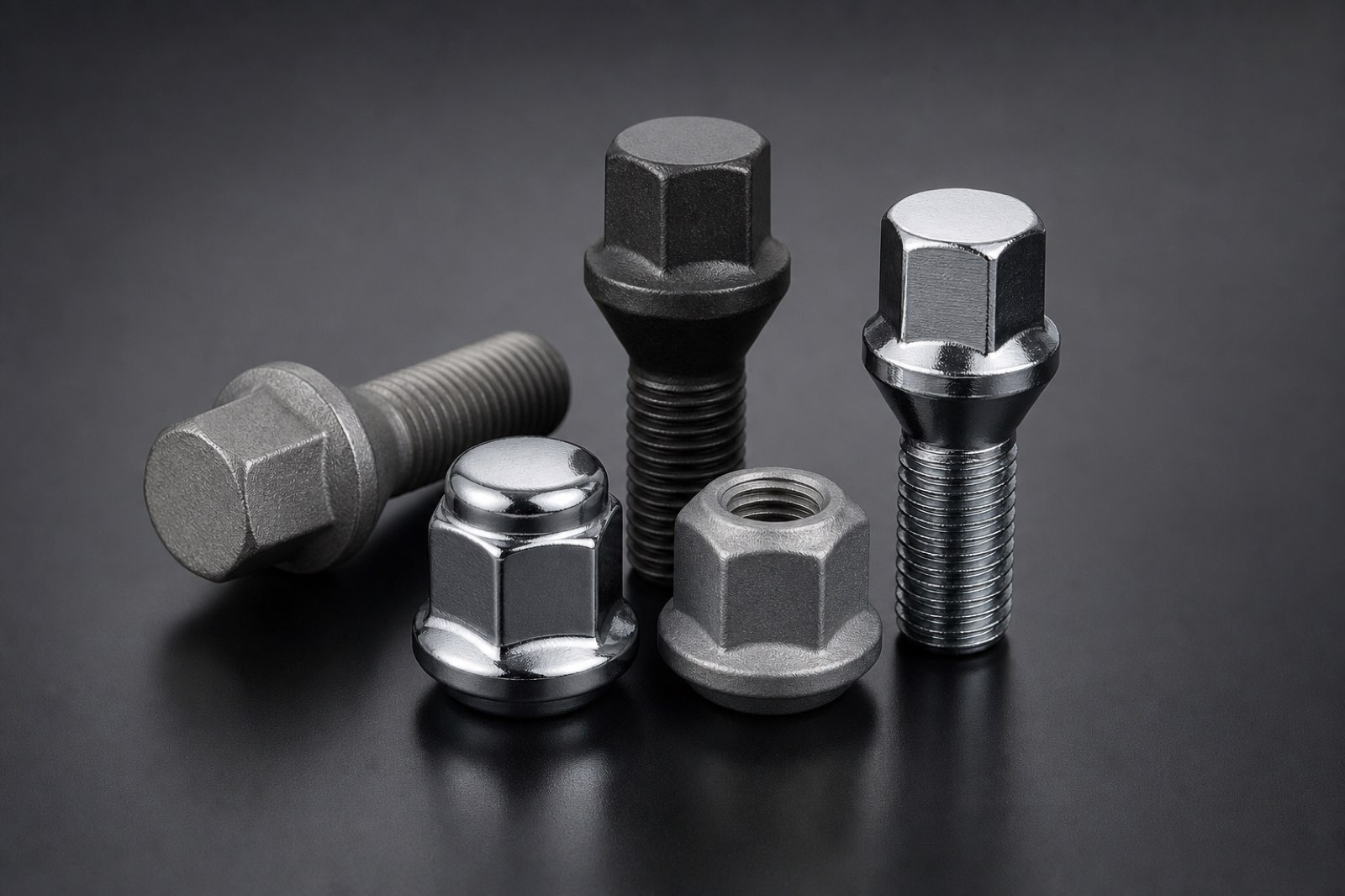 Гайка колесная M12x1.5x16, конус, ключ 21, открытая, дакромет MITSUBISHI/HYUNDAI